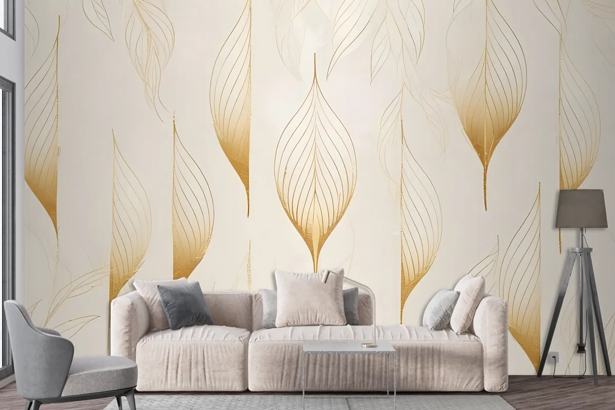 Boho Geometric Art Lines Wallpaper Mural