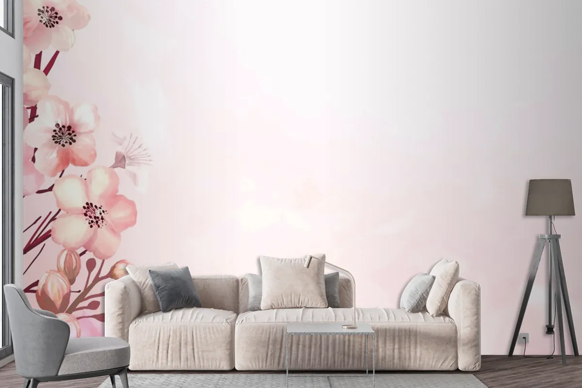 Cherry Blossom Frame Wallpaper Mural