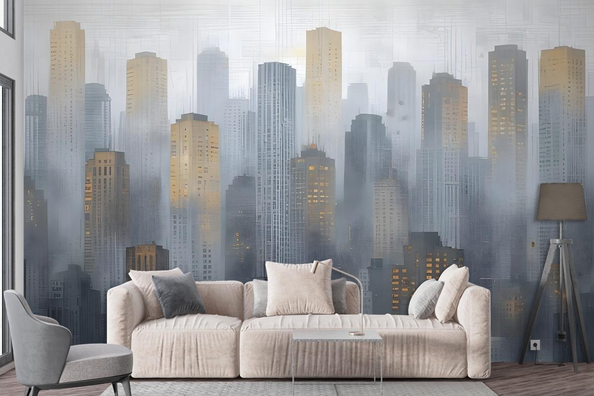 City Silhouette Wallpaper Mural