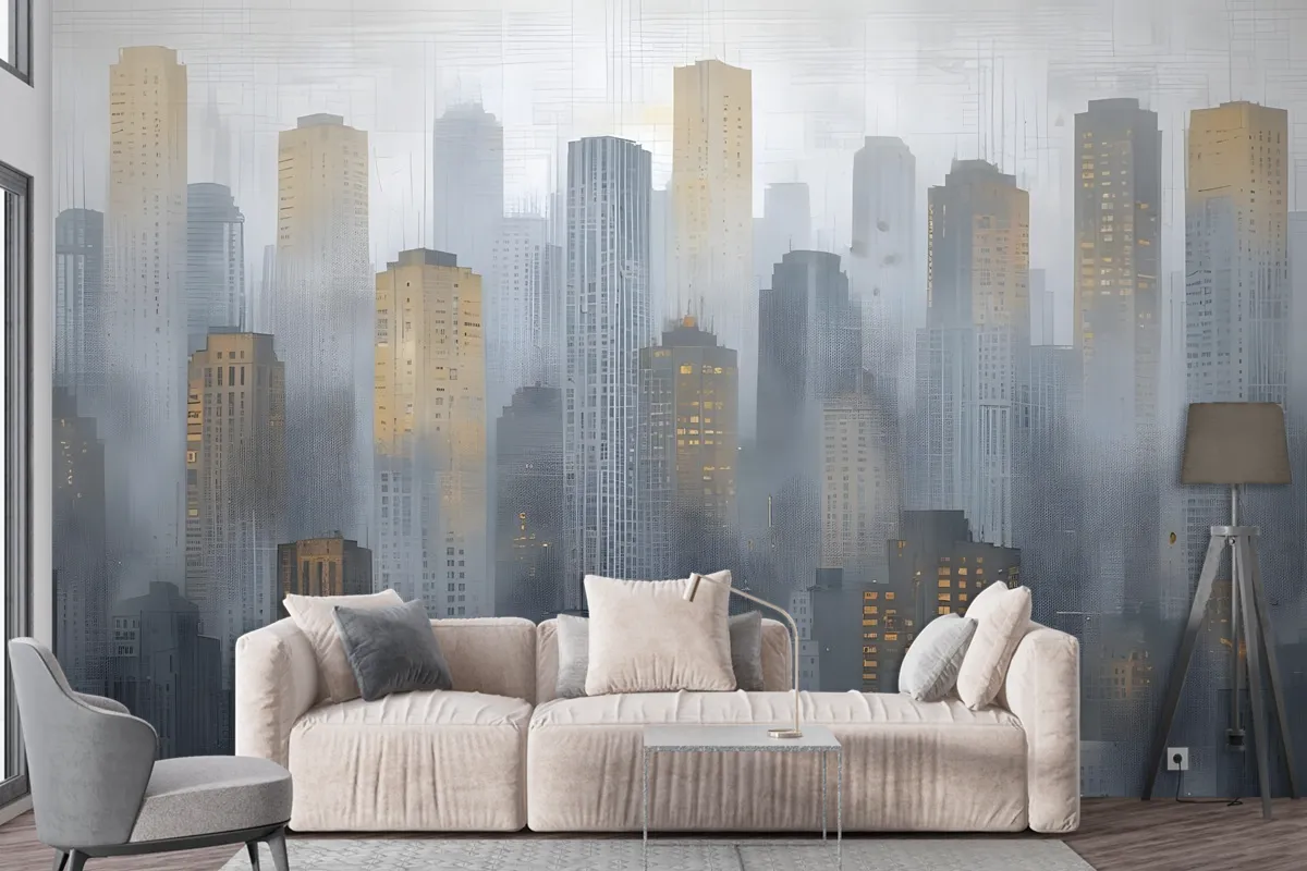 City Silhouette Wallpaper Mural