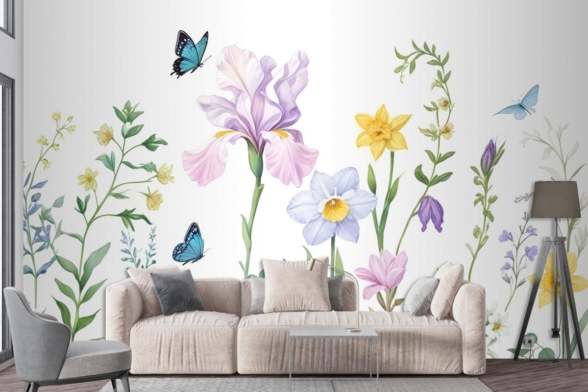 Colorful Flower Garden Wallpaper Mural