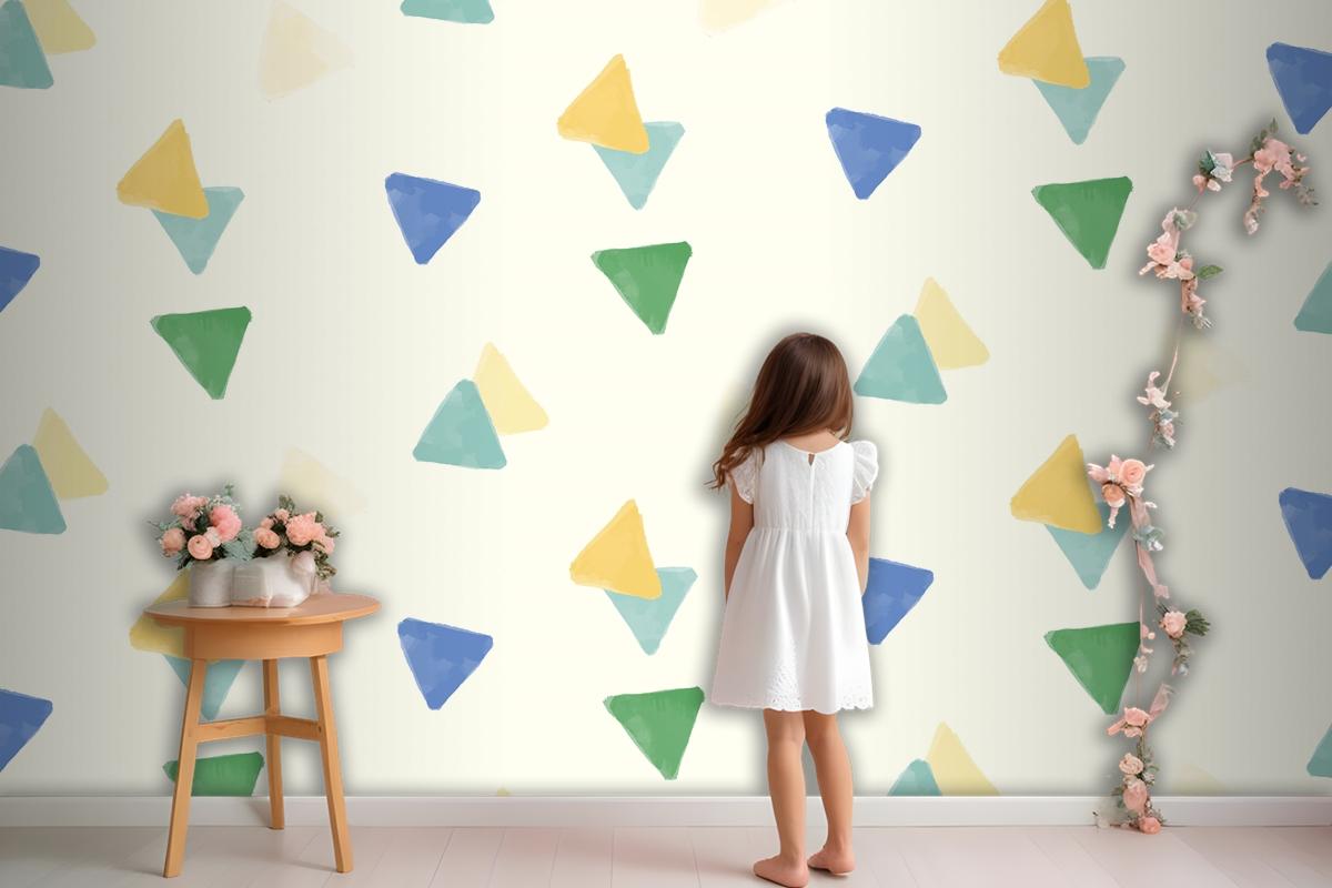 Colorful Geometric Seamless Pattern Design Wallpaper Mural