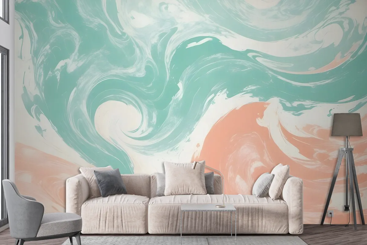 Colorful Soft Brush Painting Wallpaper Mural