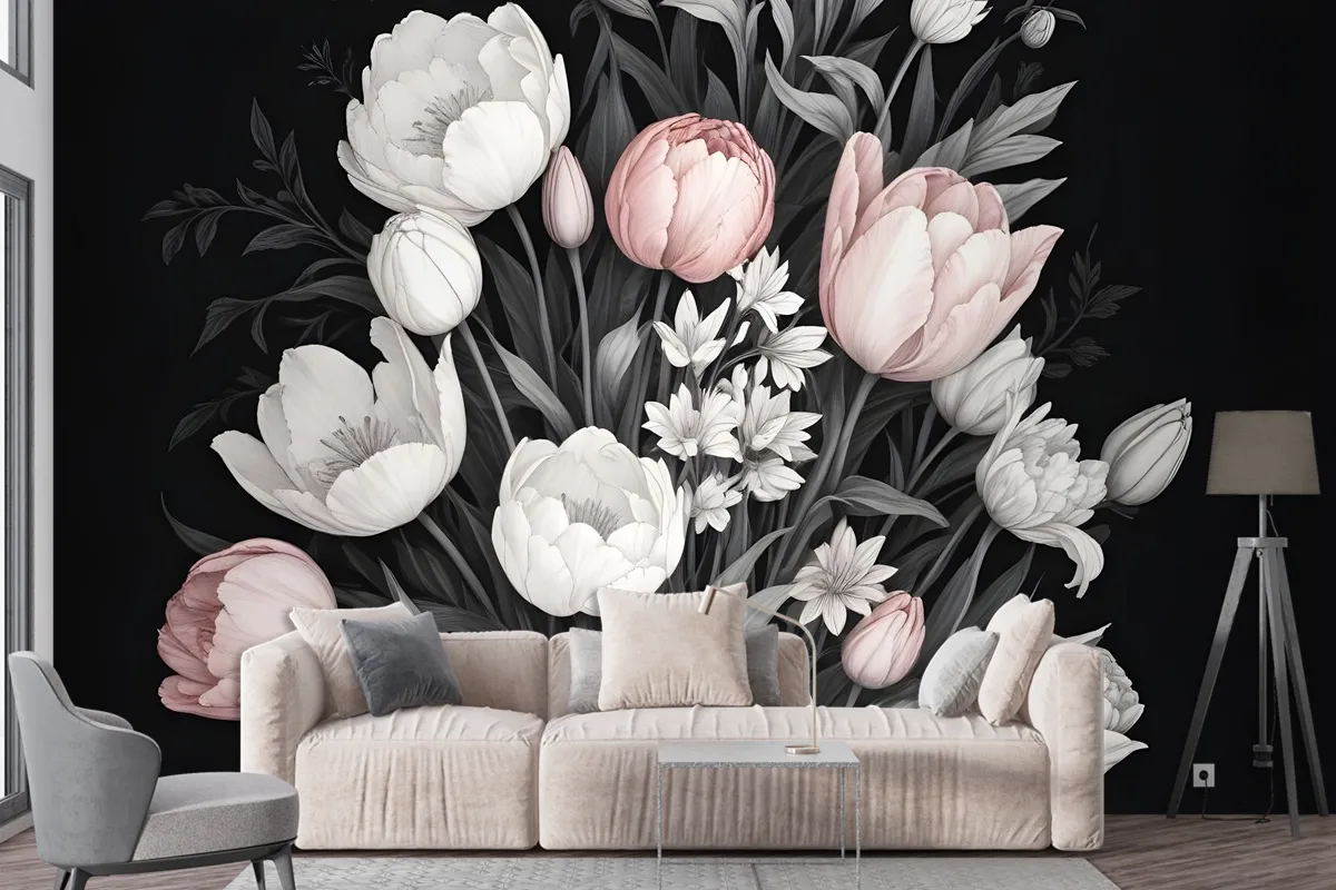 Dutch Floral Bouqet Wallpaper Mural