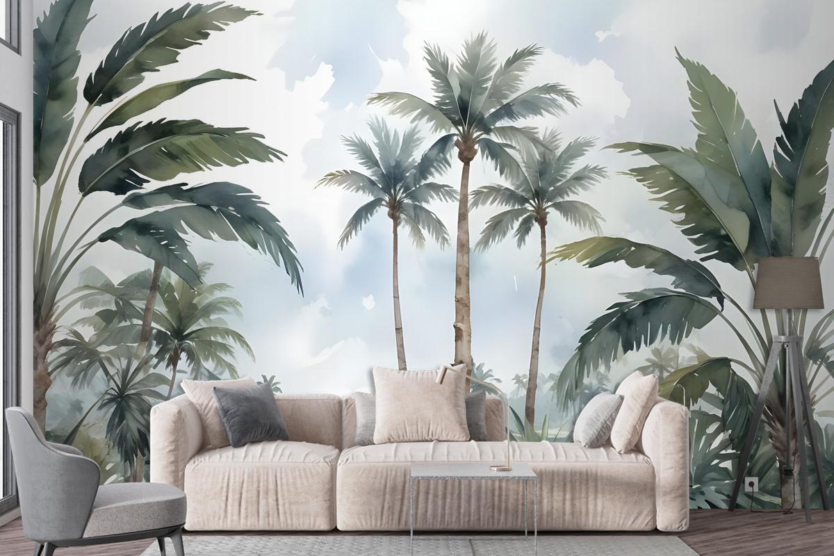 Exotic Forest On Seaside Wallpaper Mural