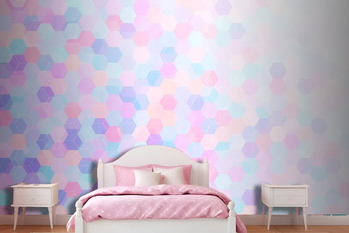 Flat Polygonal Background Wallpaper Mural