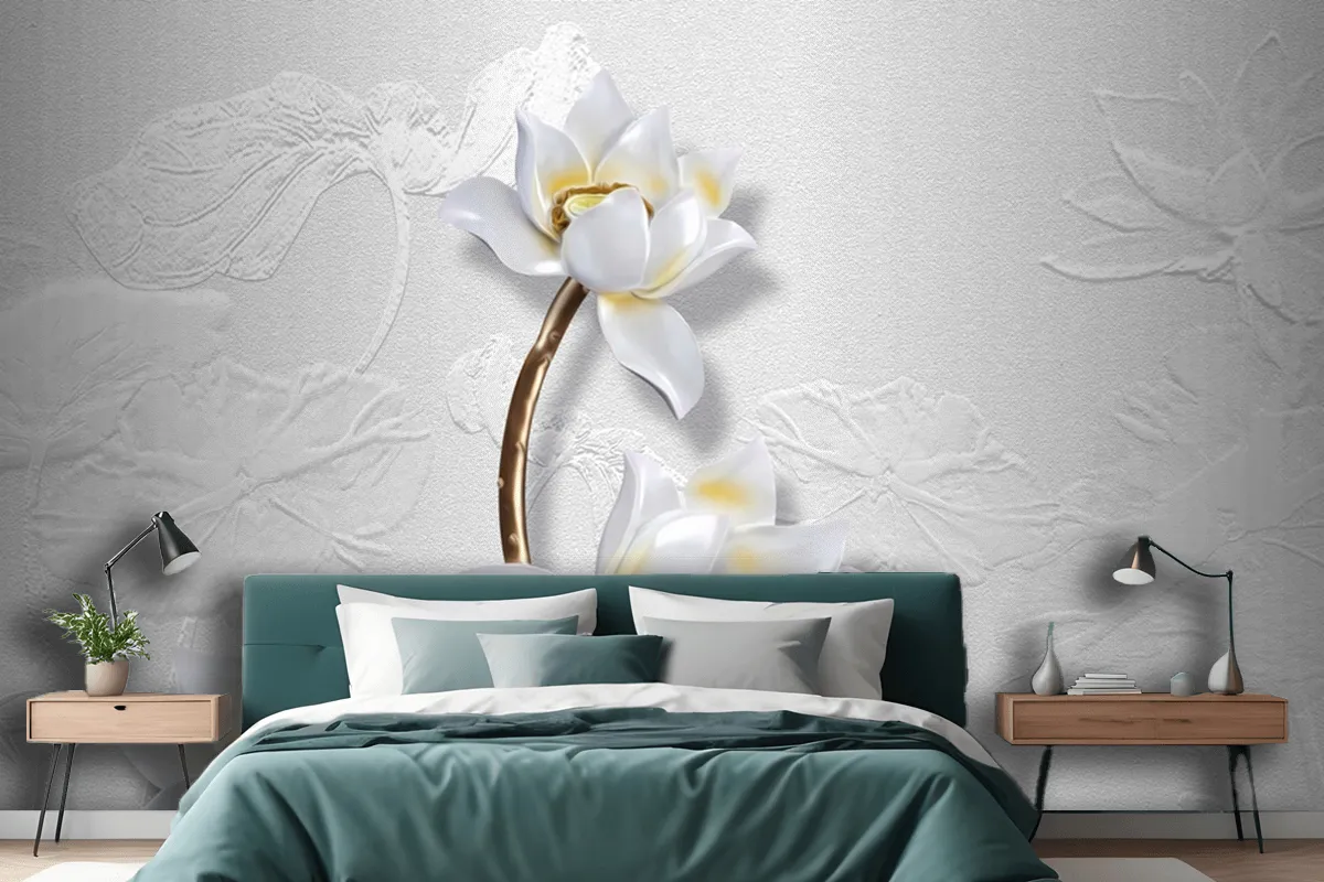 Flower Decoration Design Beautiful Wallpaper Mural