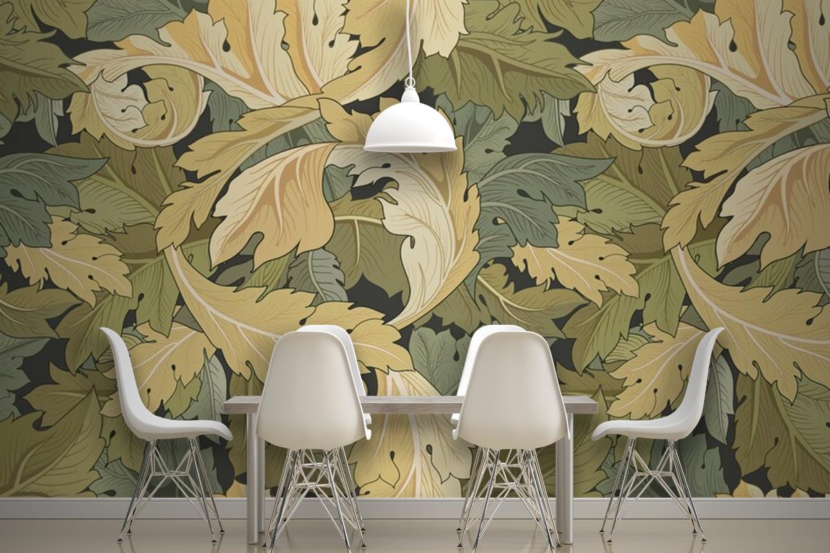 Flower Garden Dining Room Wallpaper Mural