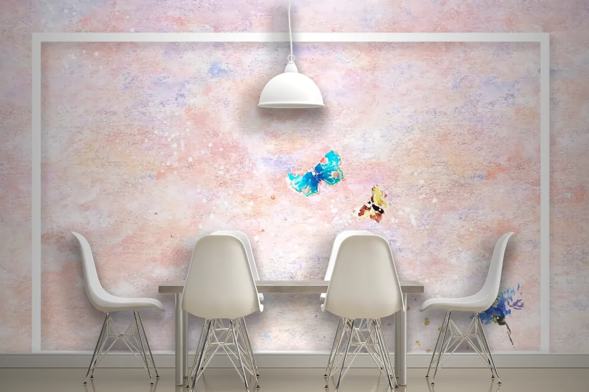 Frame On Pastel Painting Frame Wallpaper Mural