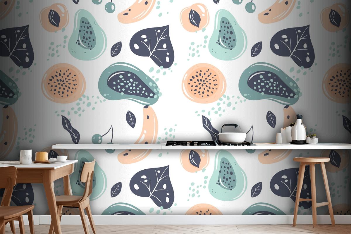 Fruits Pattern Kitchen Wallpaper Mural