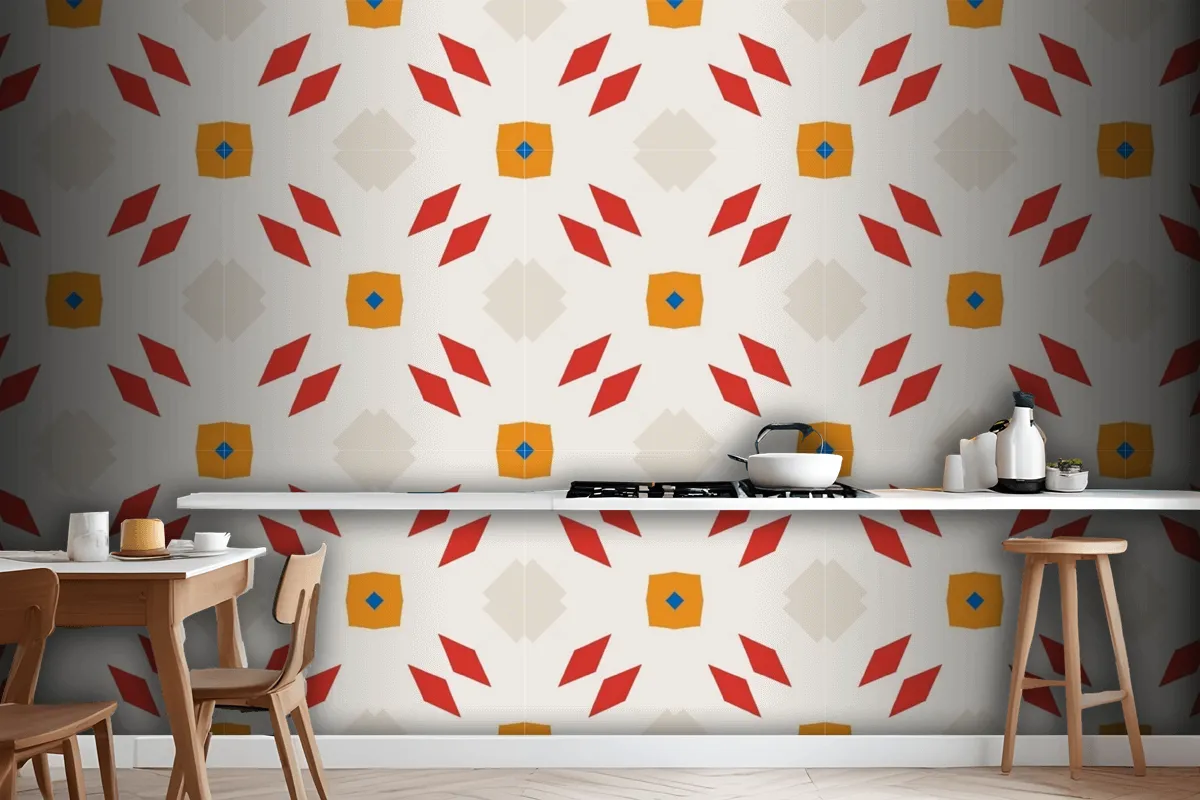 Geometric Shape Abstract Kitchen Wallpaper Mural