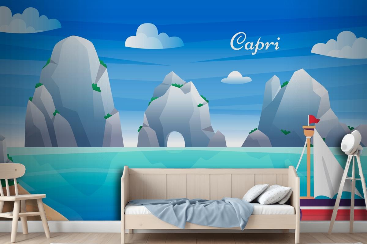 Gradient Capri Wallpaper Mural