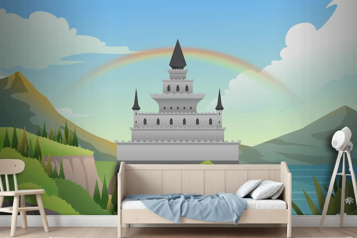 Gradient Fairytale Background Boy Wallpaper Murals