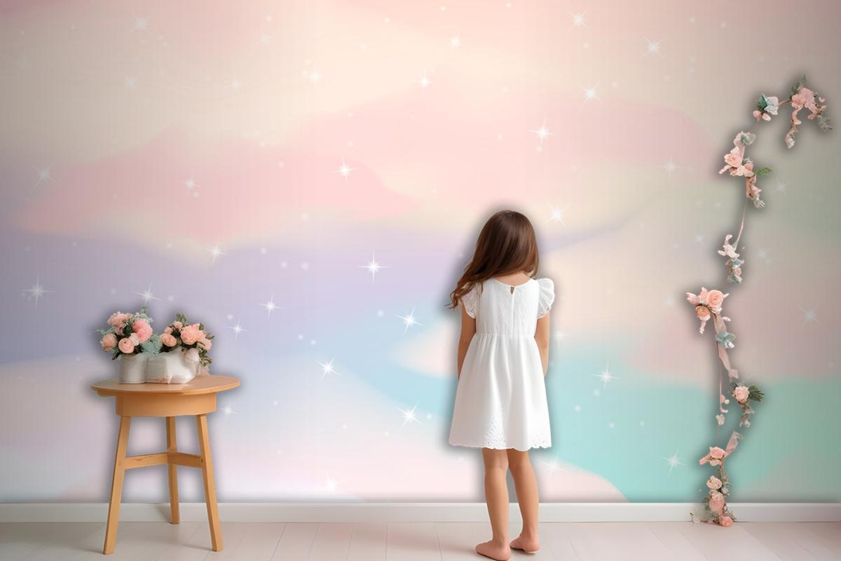 Gradient Pastel Sky Background Wallpaper Mural