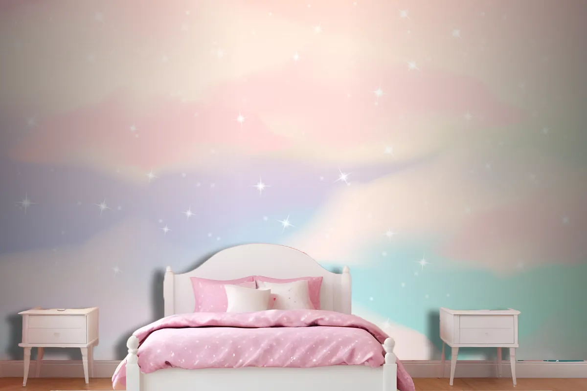 Gradient Pastel Sky Background Wallpaper Mural