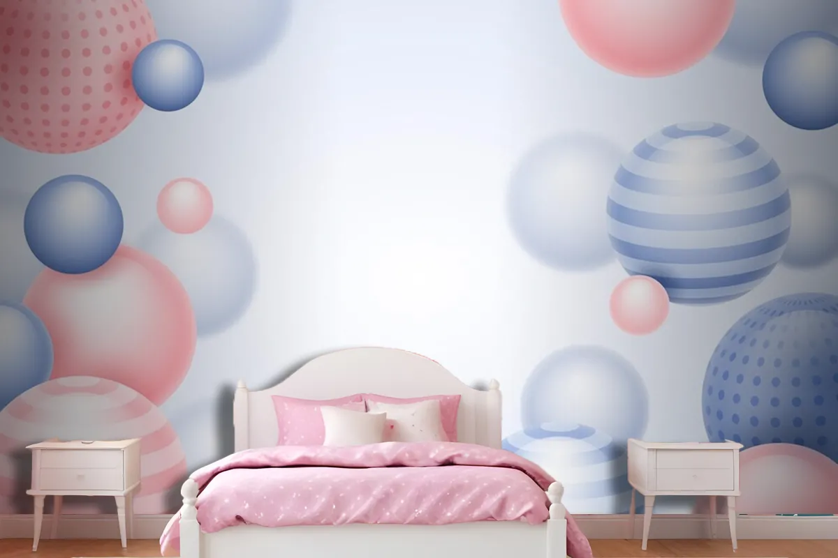 Gradient Spheres Background Wallpaper Mural