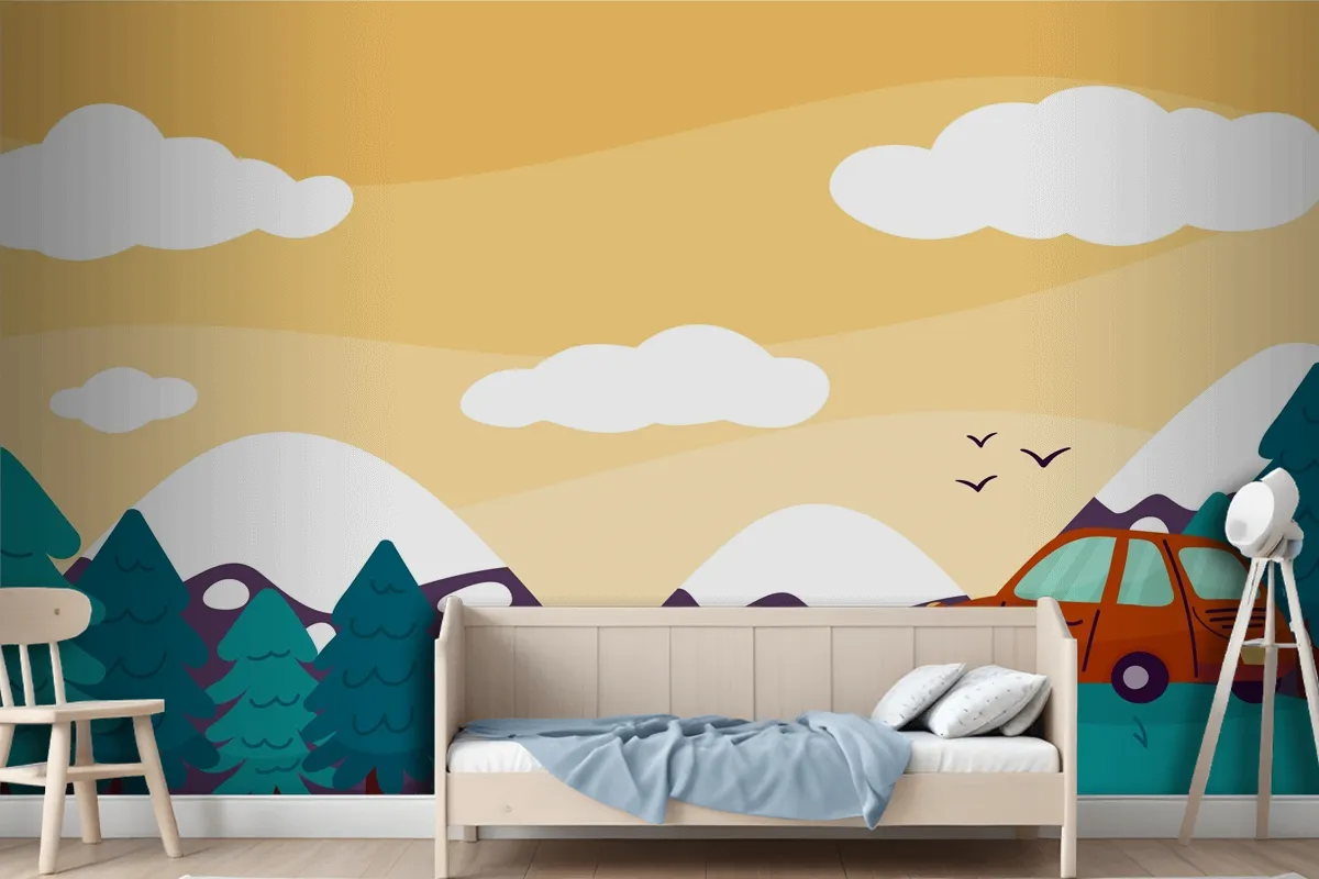 Hand Drawn Adventure Background Wallpaper Mural