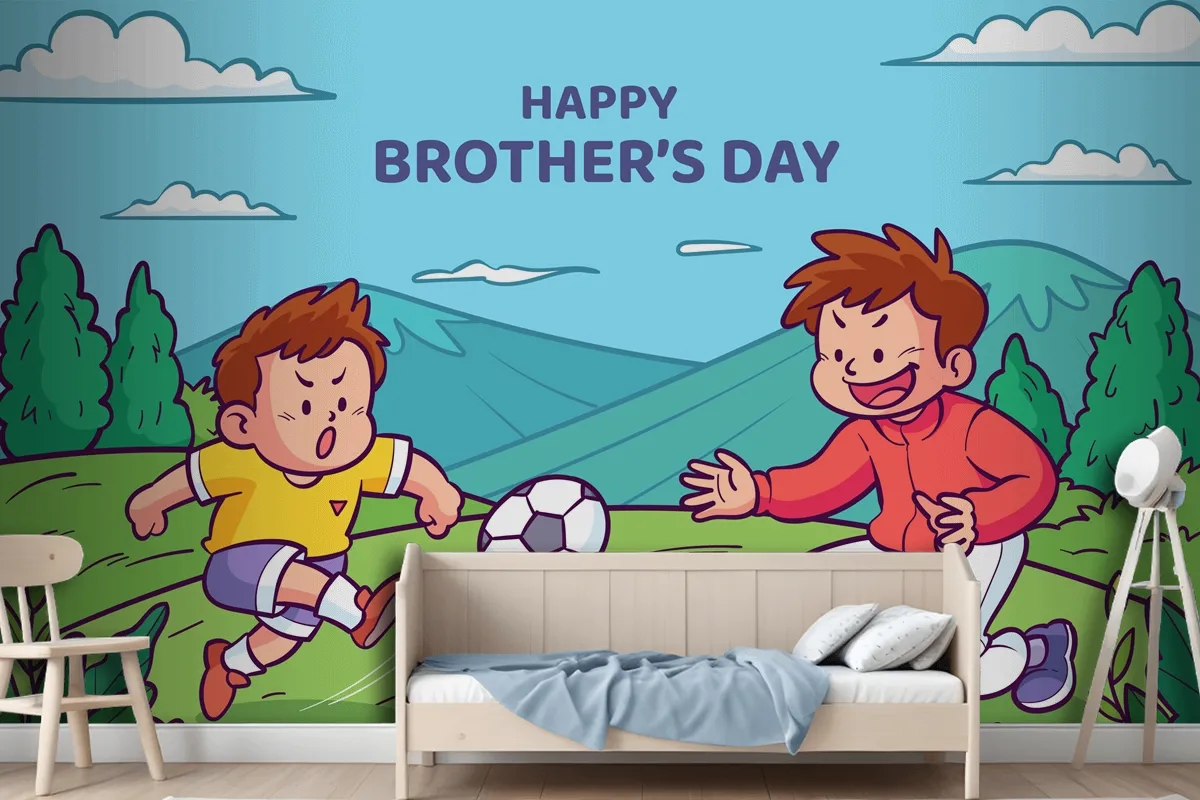 Hand Drawn Brothers Day Wallpaper Mural