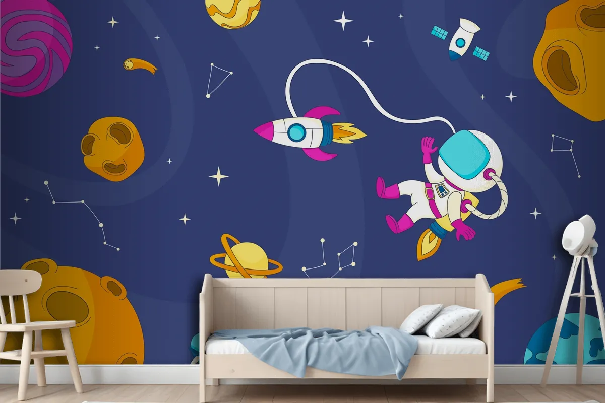 Hand Drawn Galaxy Boys Wallpaper Mural