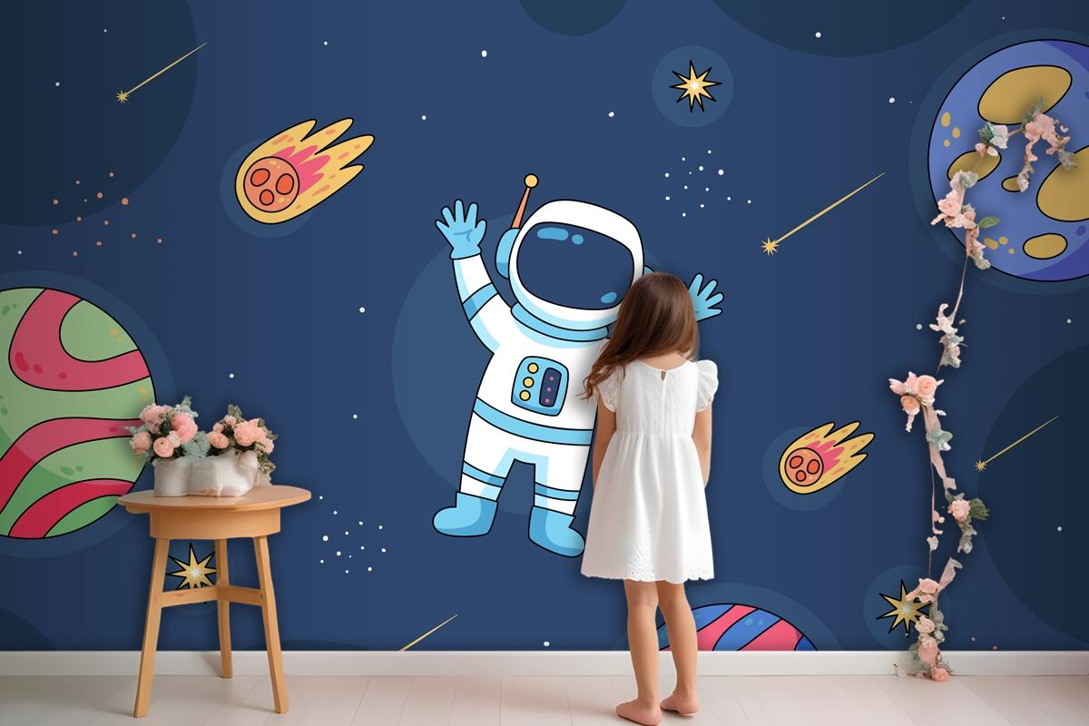 Hand Drawn Galaxy Stars Wallpaper Mural