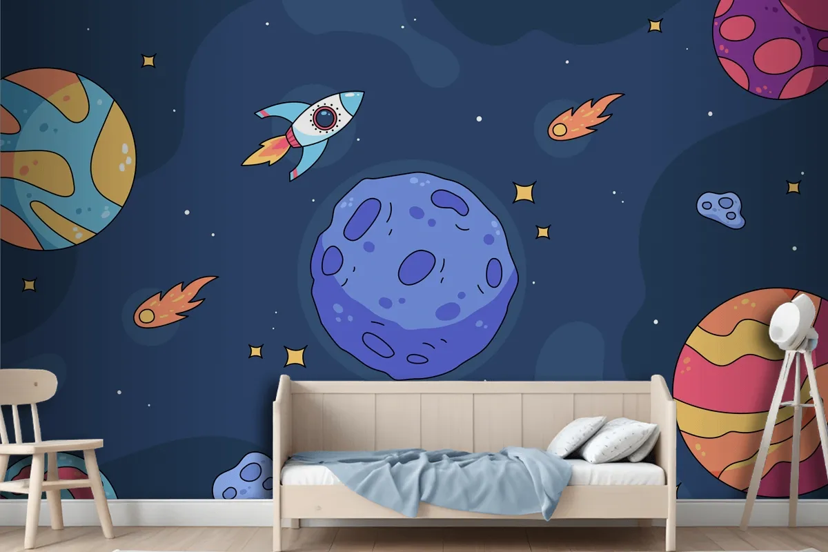 Hand Drawn Galaxy Wallpaper Mural