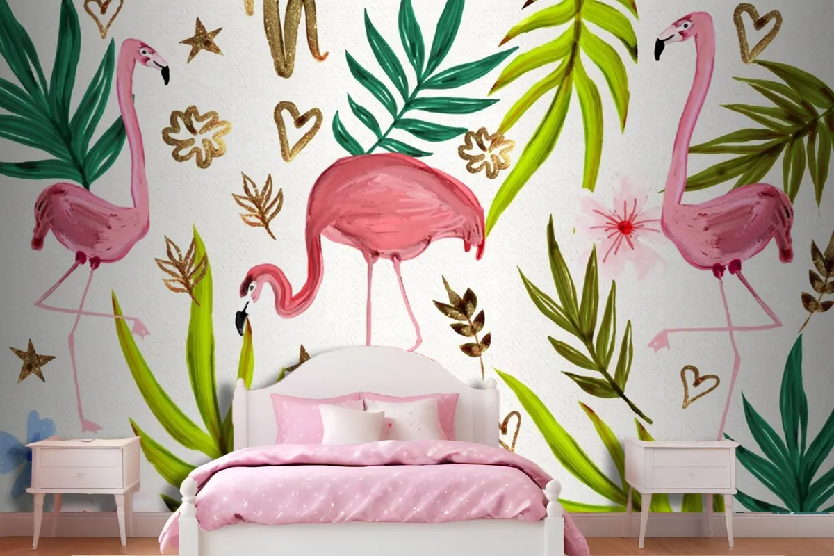 Hand Painted Watercolor Summer Wallpaper Mural