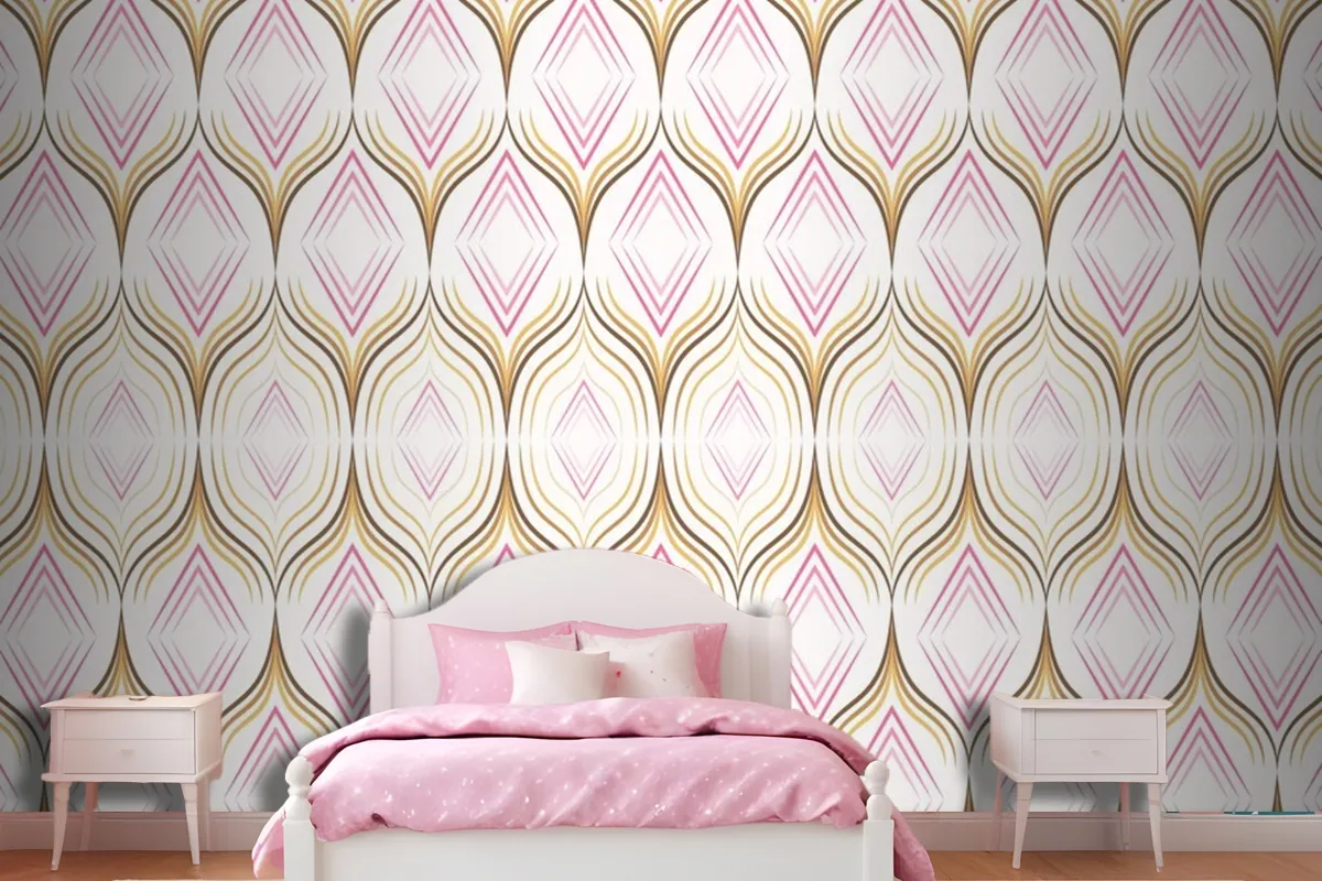 Luxury Silk Fabric Seamless Pattern Wallpaper Mural