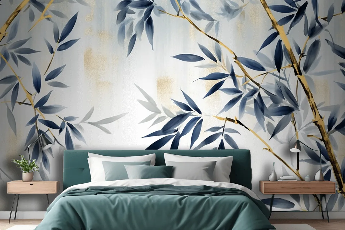 Modern Abstract Art Watercolor Floral Wallpaper Mural