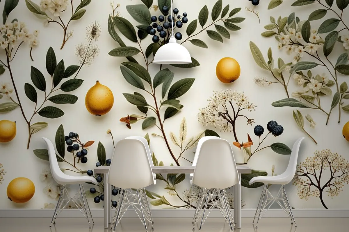 Multicolor Floral Pattern Design Wallpaper Mural