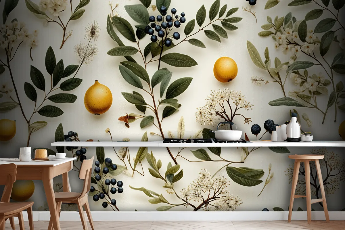 Multicolor Vector Floral Pattern Design Wallpaper Mural