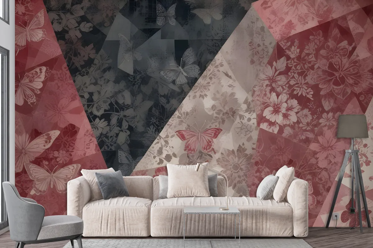 Patchwork Patterned Wallpaper Mural