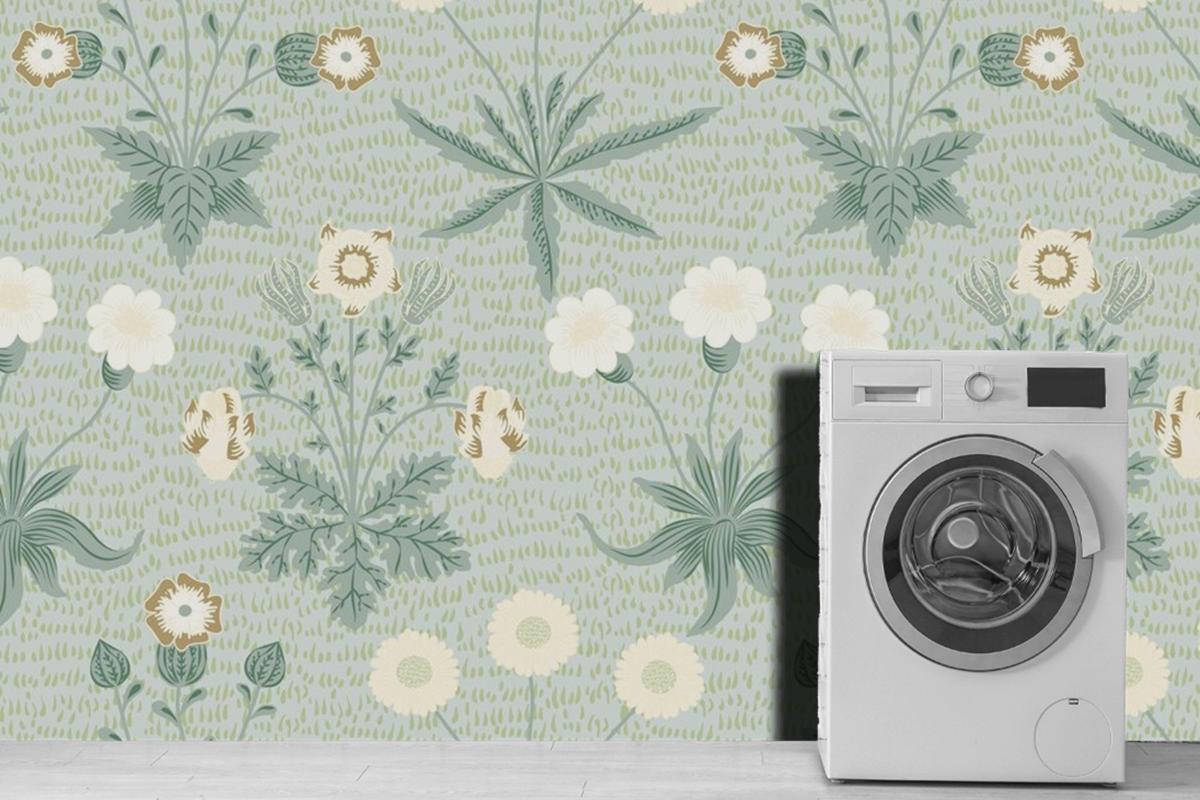 Pattern Floral Laundry Room Wallpaper Mural