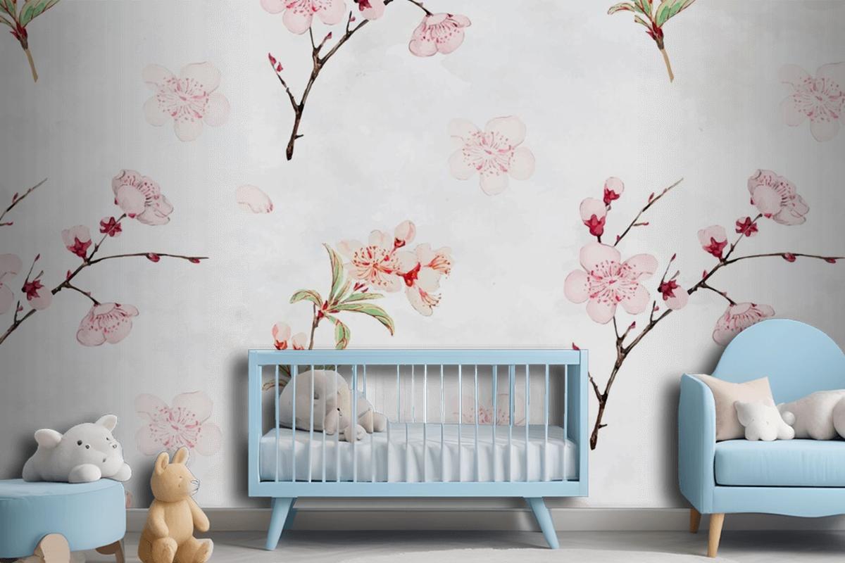 Plum Blossom Pattern Wallpaper Mural