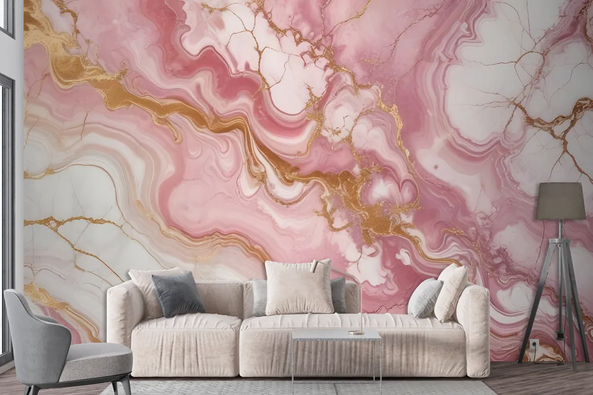 Soft Marble Abstract Art Wallpaper Mural