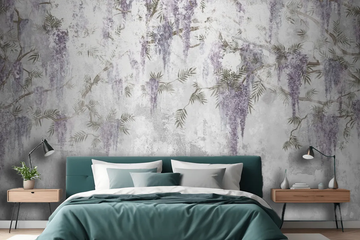 Texture Shabby Background On Branches Wallpaper Mural