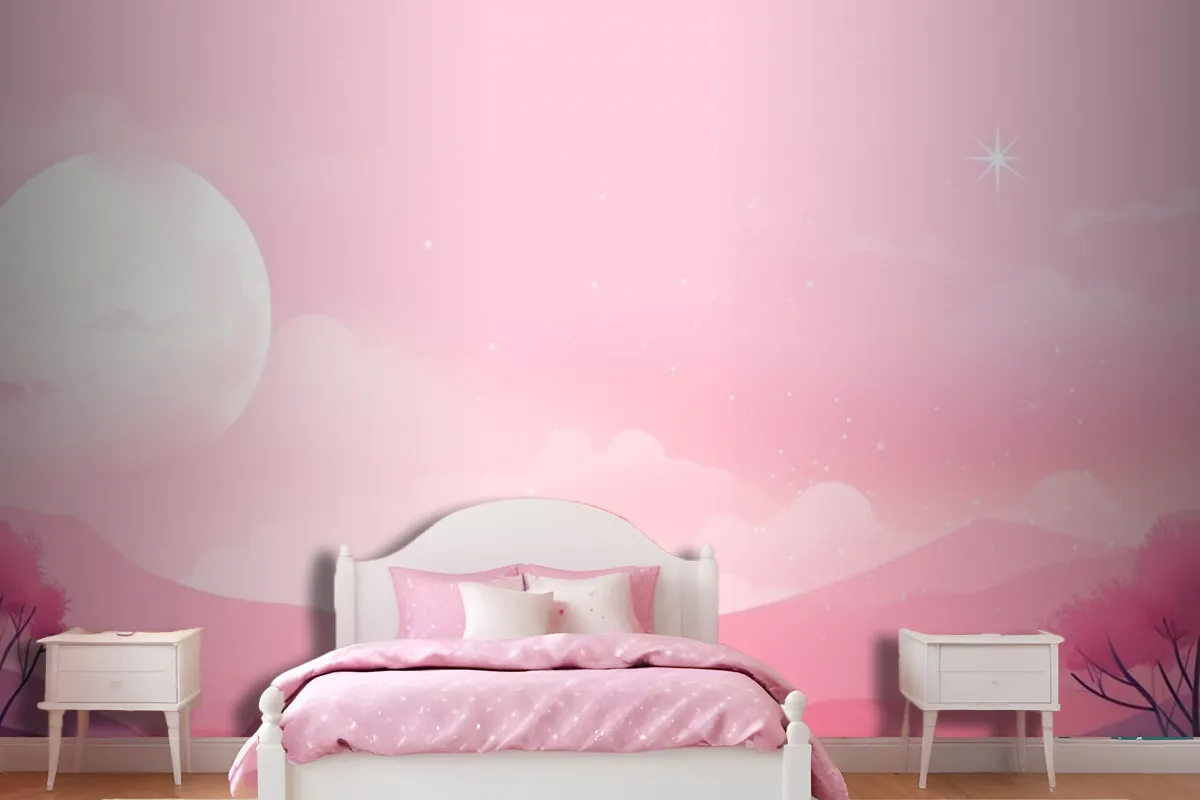 The Moon Is In The Sky Wallpaper Mural