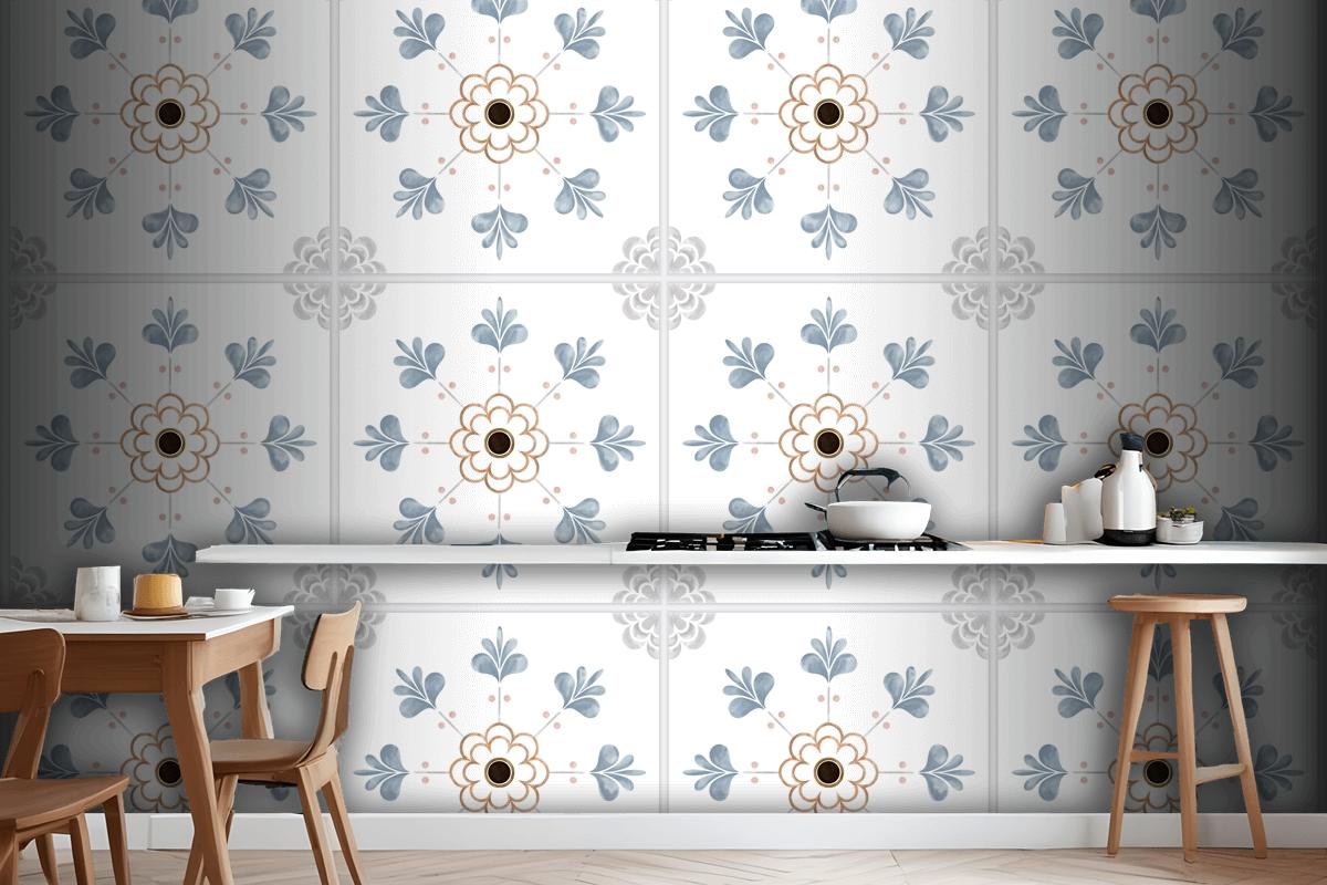 Tiles Textured Pattern Wallpaper Mural