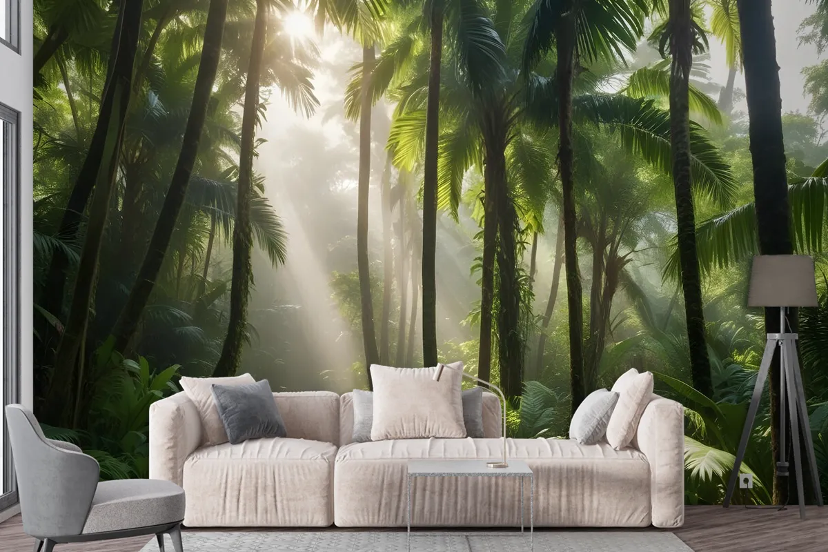 Tropical Forest Jungle Scenery Wallpaper Mural