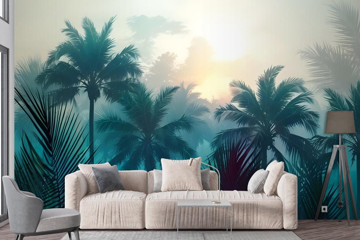 Tropical Palm Forest Wallpaper Mural