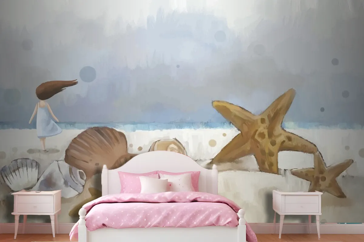 Vacation Watercolor Background Wallpaper Mural