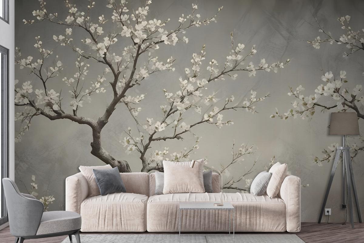 Vintage Dark Blossom Wallpaper Mural