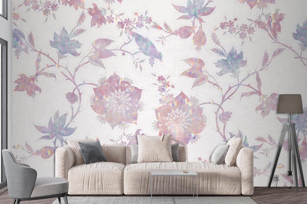 Vintage Nature Holographic Composition Wallpaper Mural