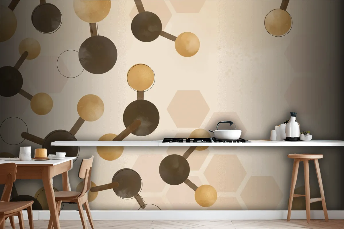 Vintage Science Background Kitchen Wallpaper Mural