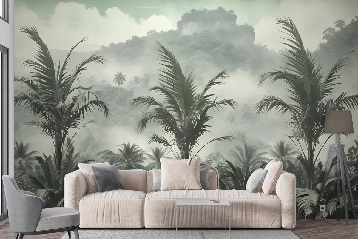 Vintage Tropical Forest Wallpaper Mural