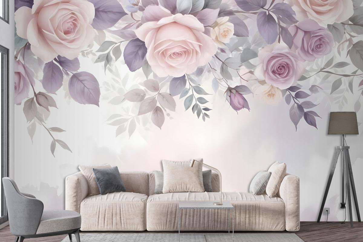 Vintage Vine Floral Wallpaper Mural