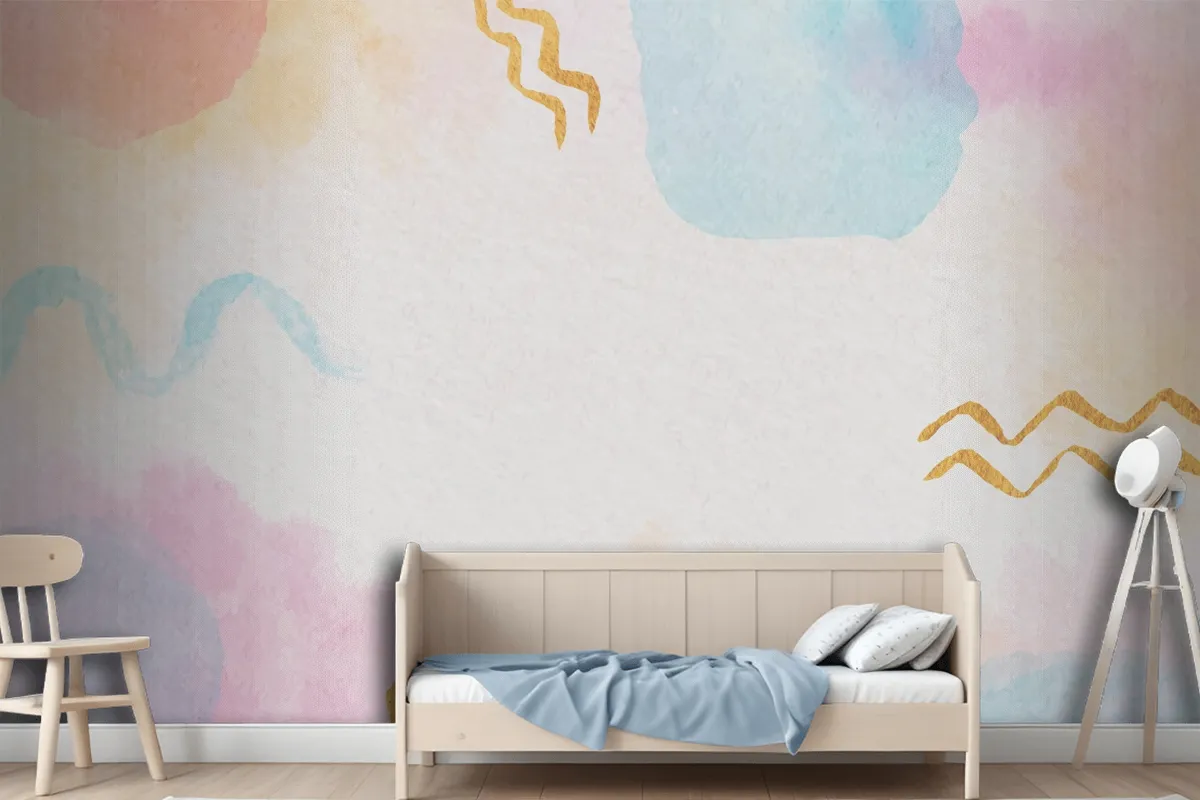 Watercolor Abstract Background Boys Wallpaper Mural