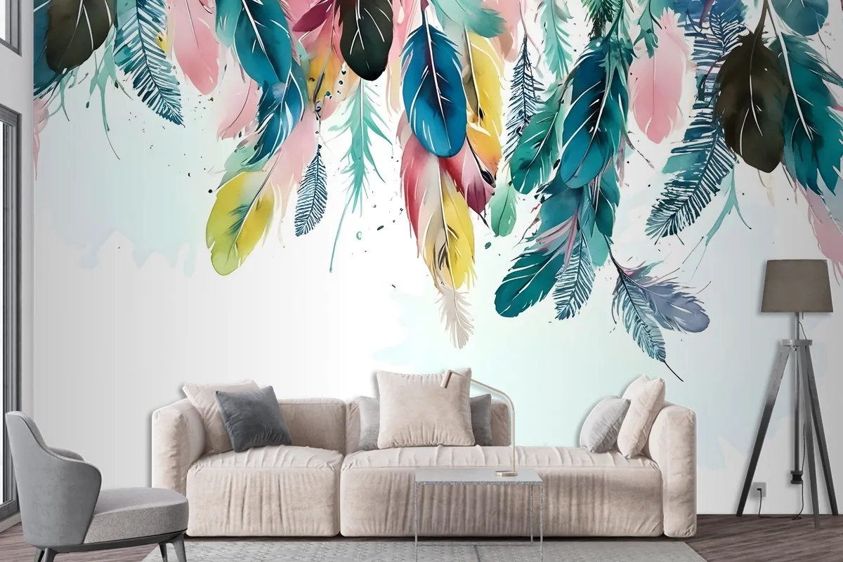 Watercolor Banana Leaf Wallpaper Mural