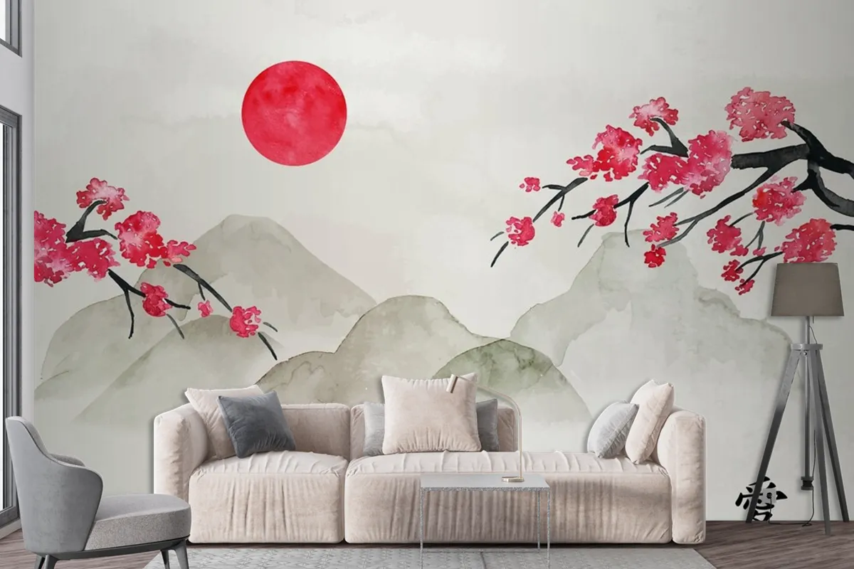 Watercolor Chinese Style Background Wallpaper Mural