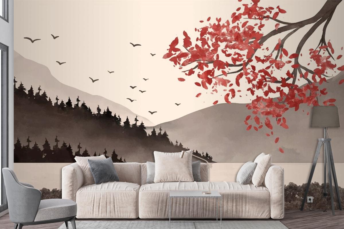 Watercolor Chinese Style Wallpaper Mural