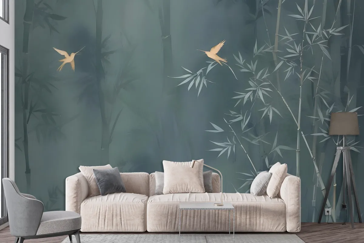 Watercolor Dark Forest Wallpaper Mural